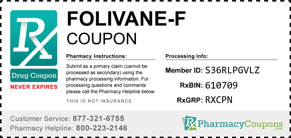 Folivane-f Prescription Drug Coupon with Pharmacy Savings