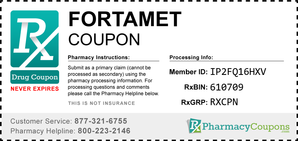 Fortamet Prescription Drug Coupon with Pharmacy Savings
