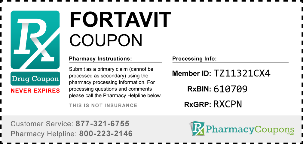 Fortavit Prescription Drug Coupon with Pharmacy Savings