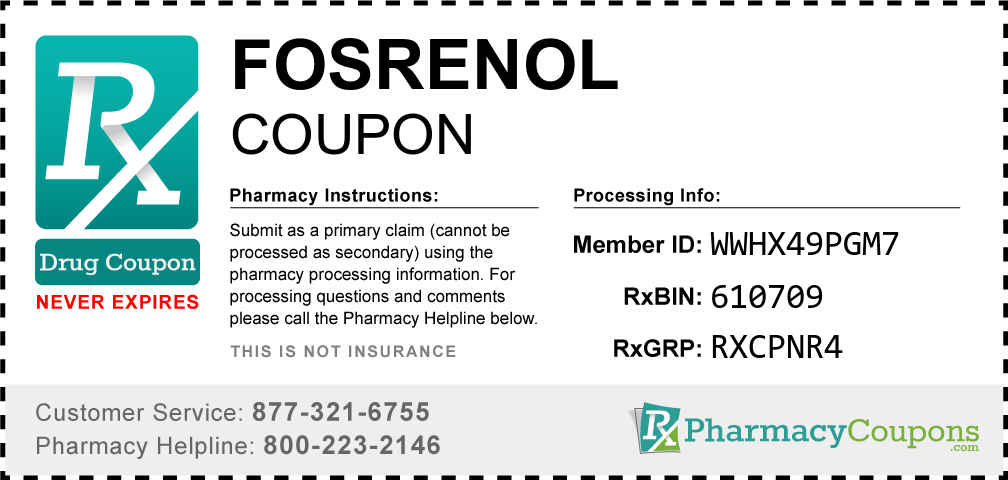 Fosrenol Prescription Drug Coupon with Pharmacy Savings