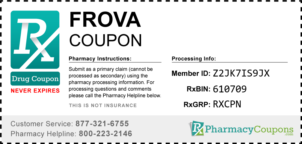 Frova Prescription Drug Coupon with Pharmacy Savings