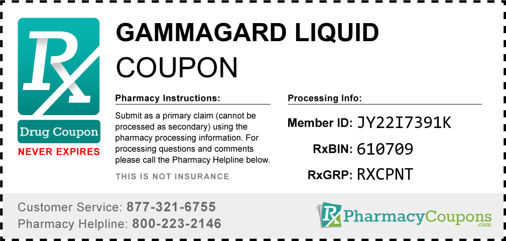 Gammagard liquid Prescription Drug Coupon with Pharmacy Savings