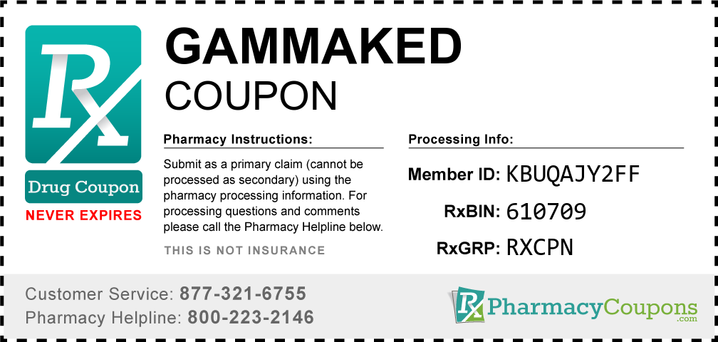 Gammaked Prescription Drug Coupon with Pharmacy Savings