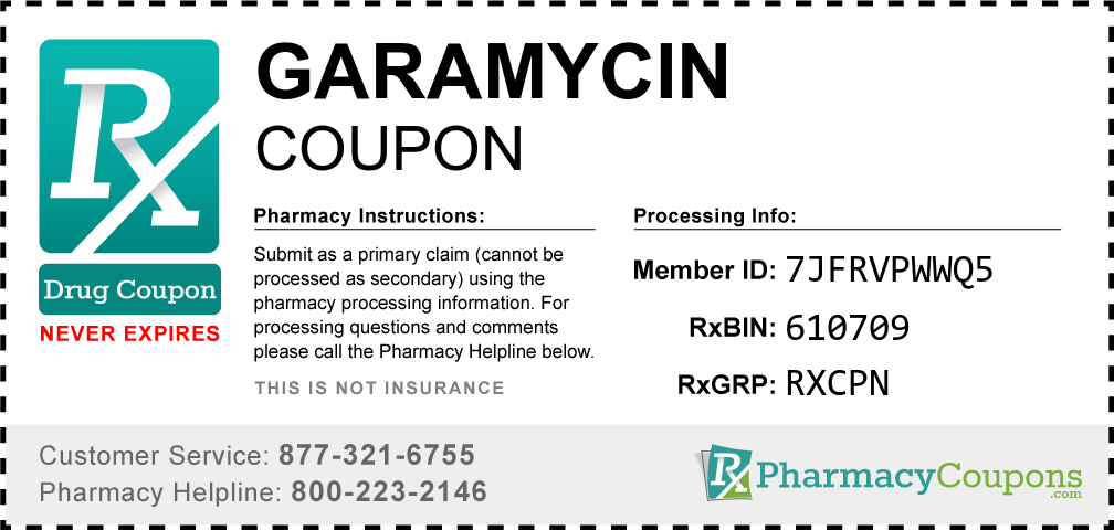 Garamycin Prescription Drug Coupon with Pharmacy Savings