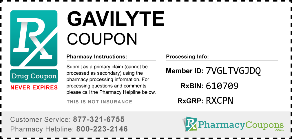 Gavilyte Prescription Drug Coupon with Pharmacy Savings