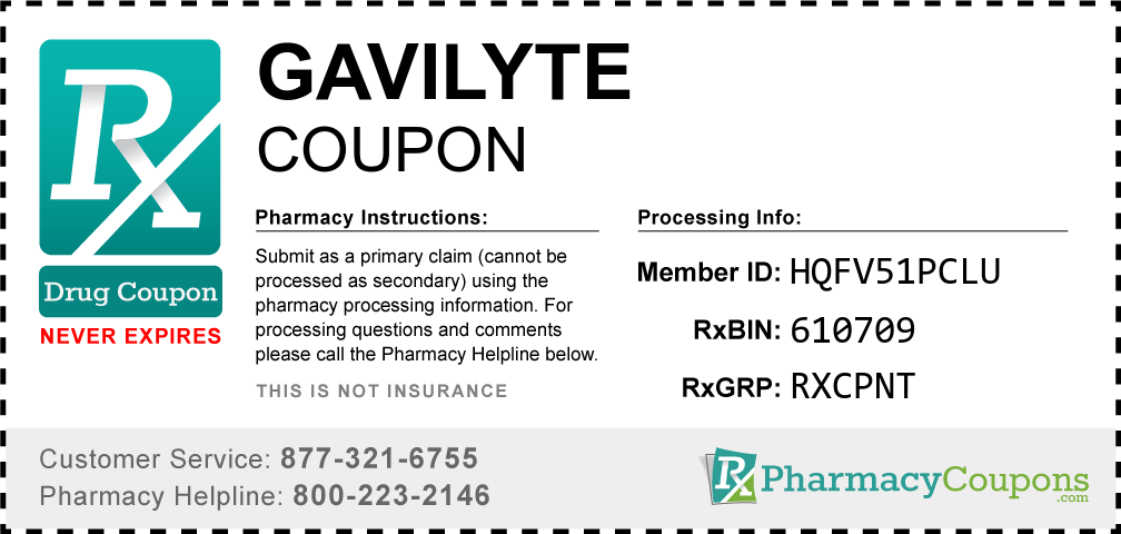 Gavilyte Prescription Drug Coupon with Pharmacy Savings