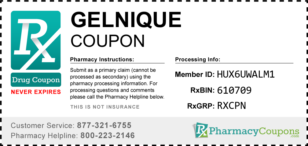 Gelnique Prescription Drug Coupon with Pharmacy Savings