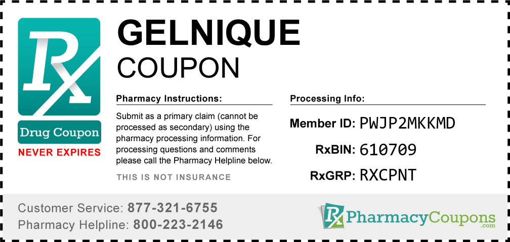 Gelnique Prescription Drug Coupon with Pharmacy Savings