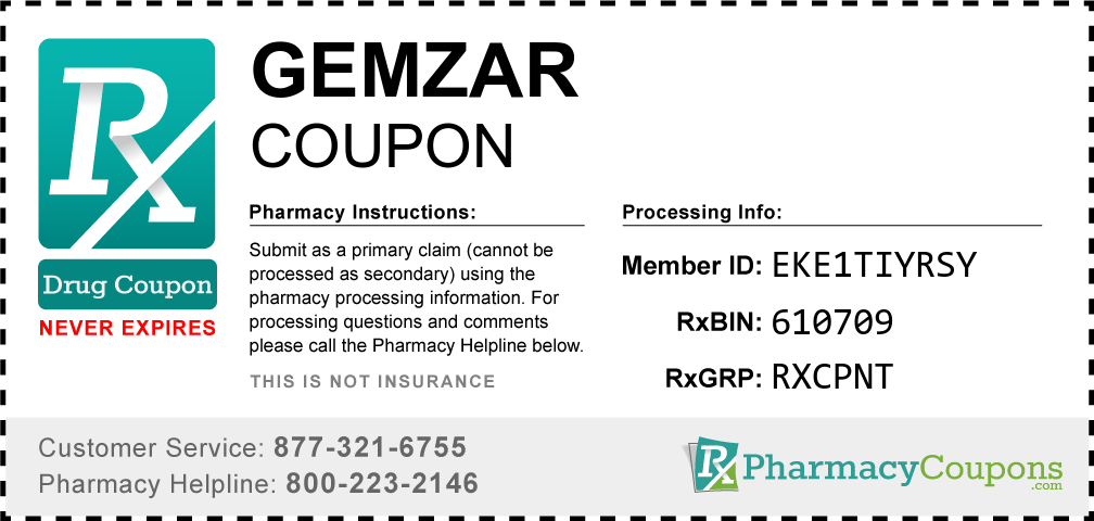 Gemzar Prescription Drug Coupon with Pharmacy Savings