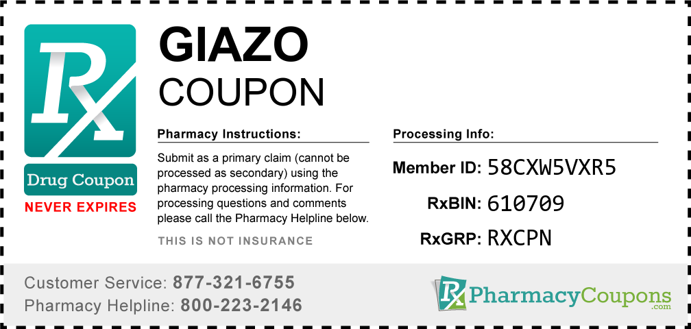 Giazo Prescription Drug Coupon with Pharmacy Savings