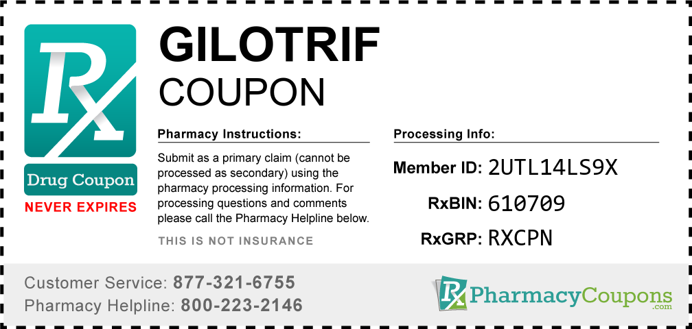Gilotrif Prescription Drug Coupon with Pharmacy Savings