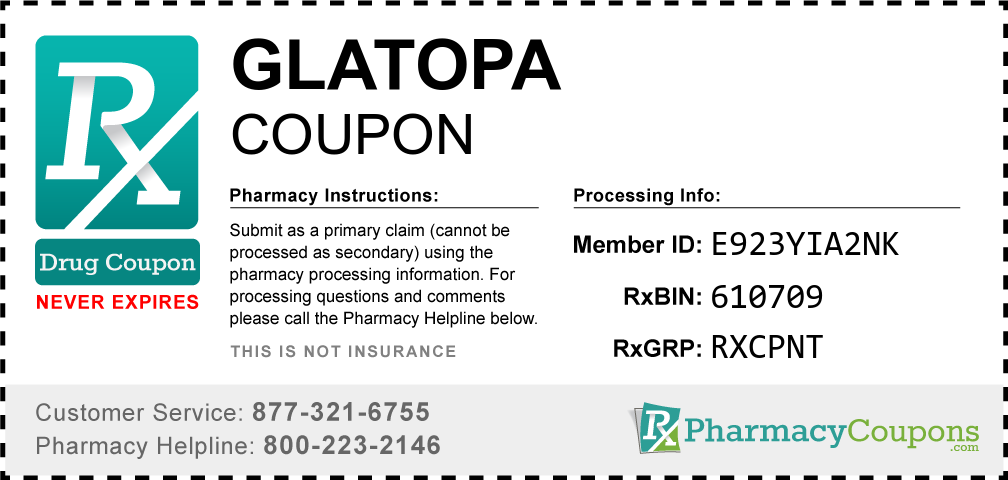 Glatopa Prescription Drug Coupon with Pharmacy Savings