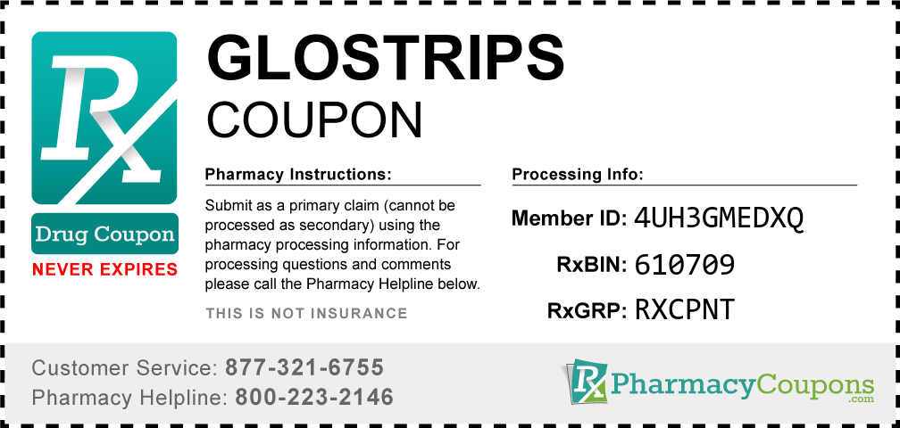 Glostrips Prescription Drug Coupon with Pharmacy Savings