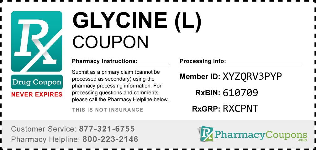 Glycine (l) Prescription Drug Coupon with Pharmacy Savings