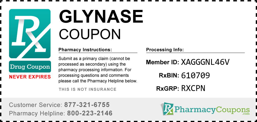 Glynase Prescription Drug Coupon with Pharmacy Savings