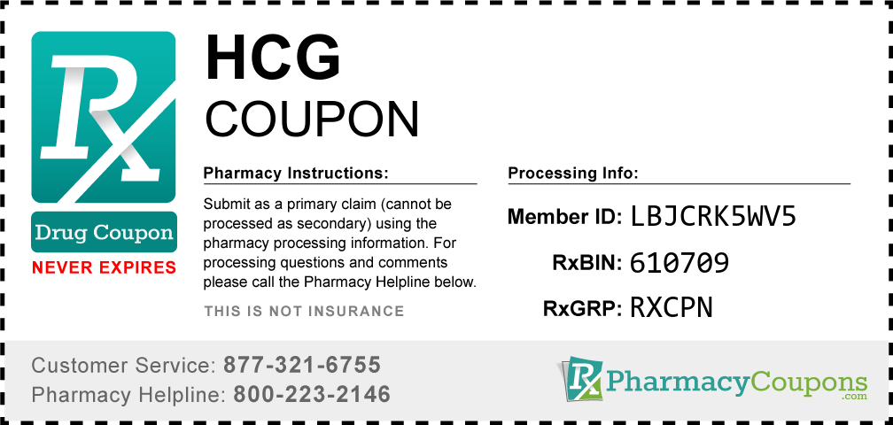 Hcg Prescription Drug Coupon with Pharmacy Savings