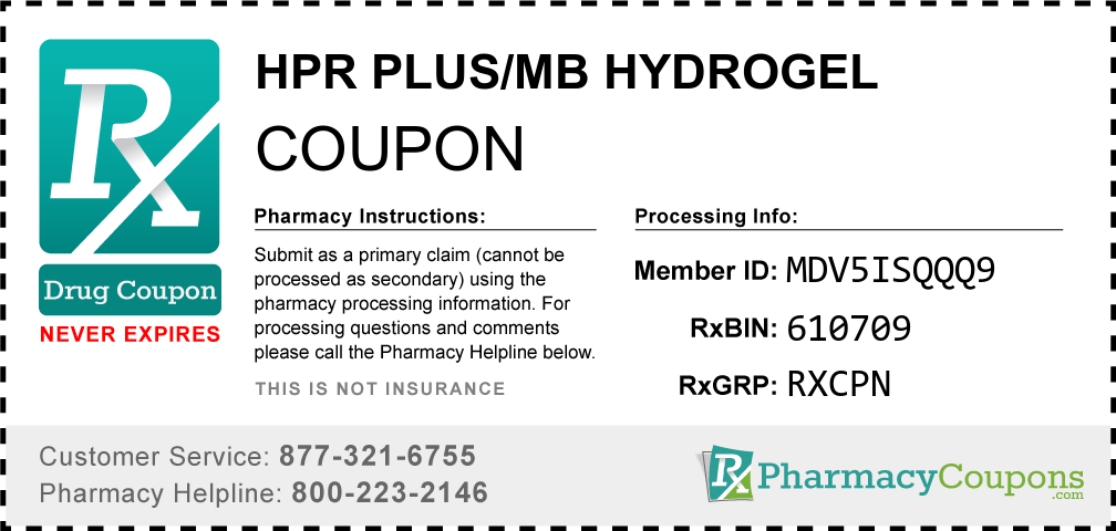 Hpr plus/mb hydrogel Prescription Drug Coupon with Pharmacy Savings