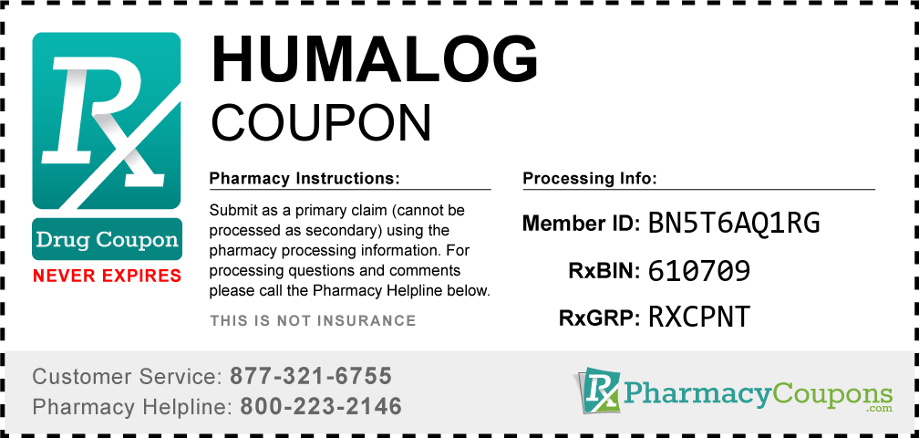 Humalog Prescription Drug Coupon with Pharmacy Savings