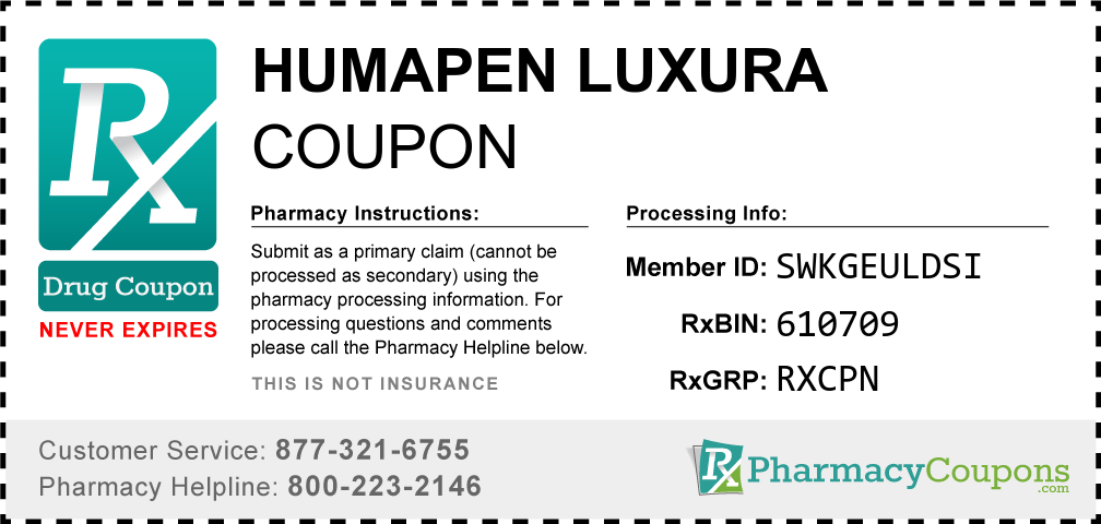 Humapen luxura Prescription Drug Coupon with Pharmacy Savings