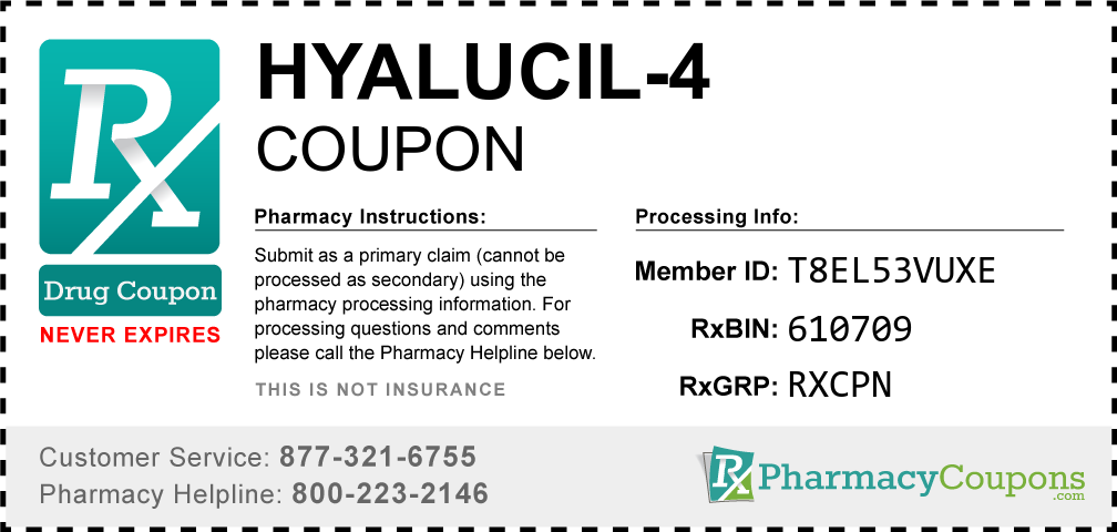 Hyalucil-4 Prescription Drug Coupon with Pharmacy Savings
