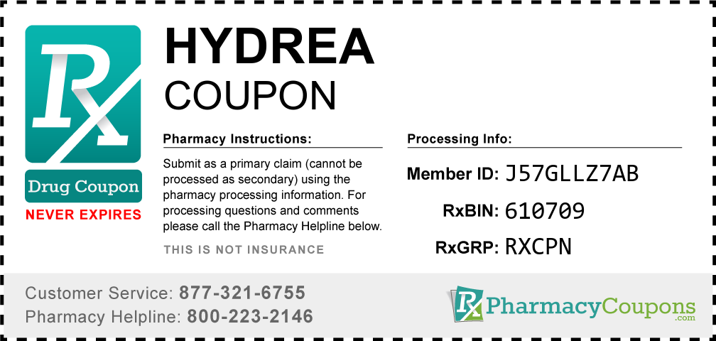 Hydrea Prescription Drug Coupon with Pharmacy Savings