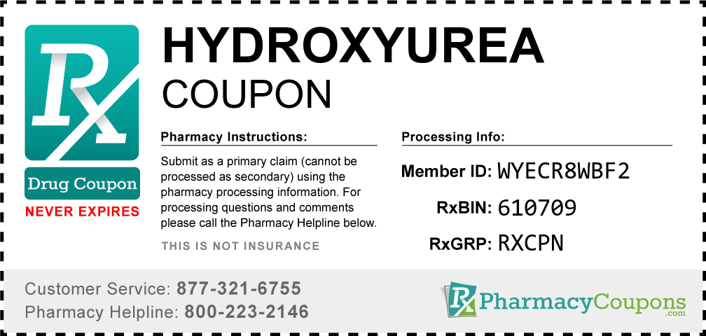 Hydroxyurea Prescription Drug Coupon with Pharmacy Savings