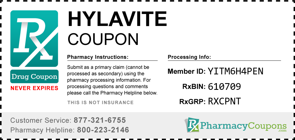 Hylavite Prescription Drug Coupon with Pharmacy Savings