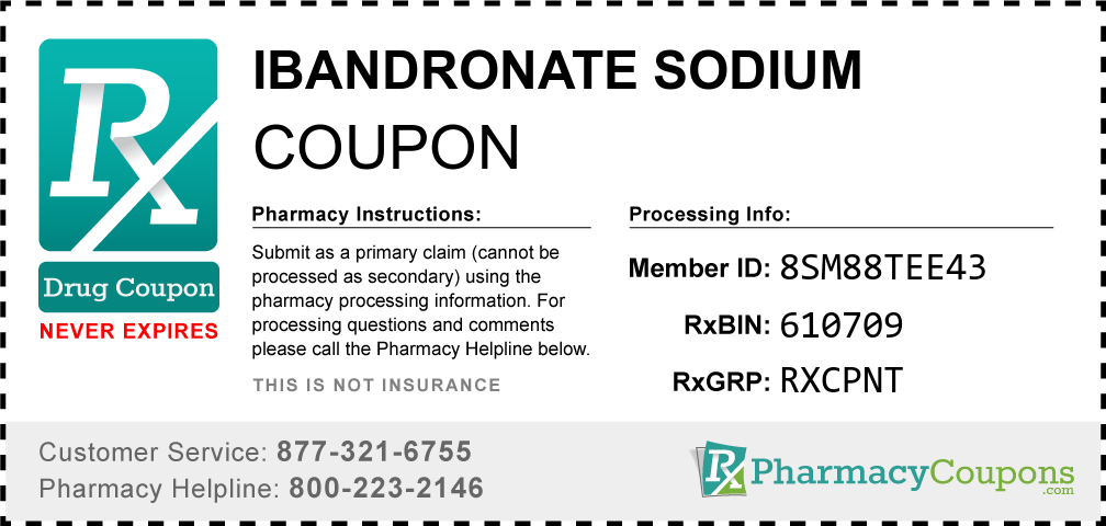 Ibandronate sodium Prescription Drug Coupon with Pharmacy Savings