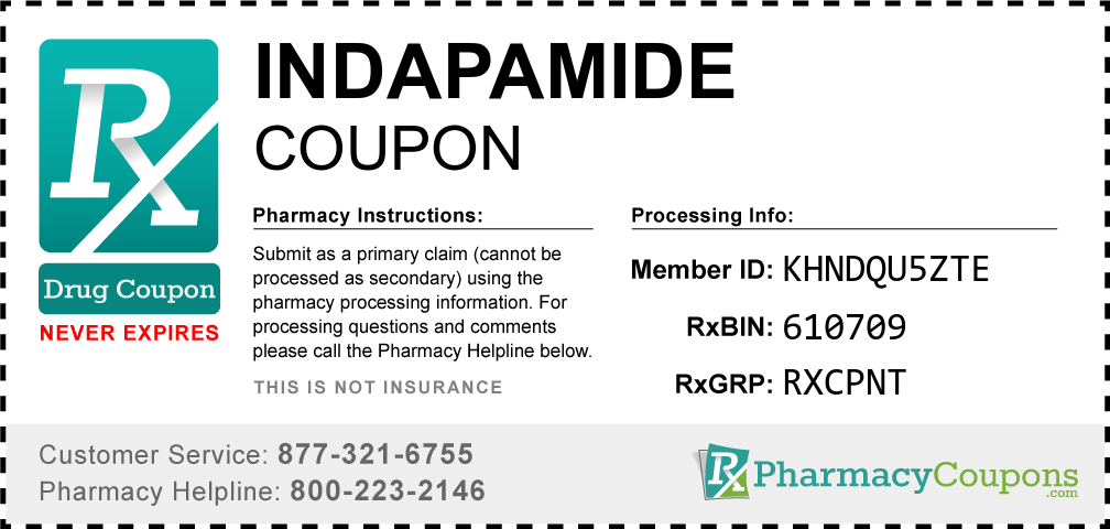 Indapamide Prescription Drug Coupon with Pharmacy Savings