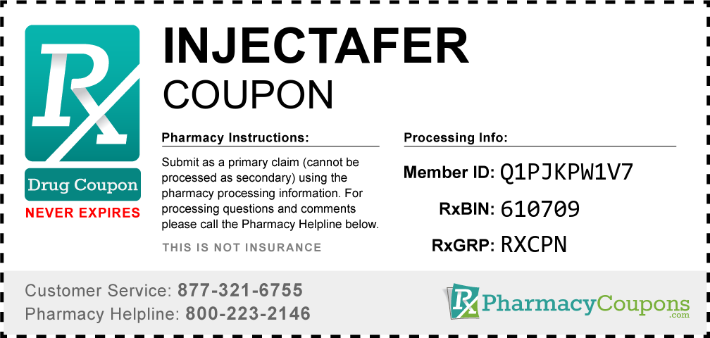 Injectafer Prescription Drug Coupon with Pharmacy Savings