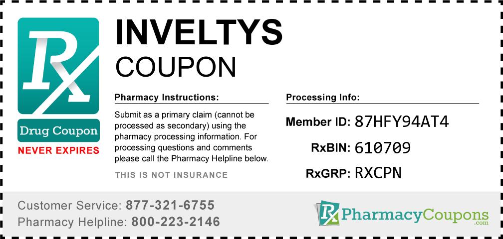 Inveltys Coupon Pharmacy Discounts Up To 80