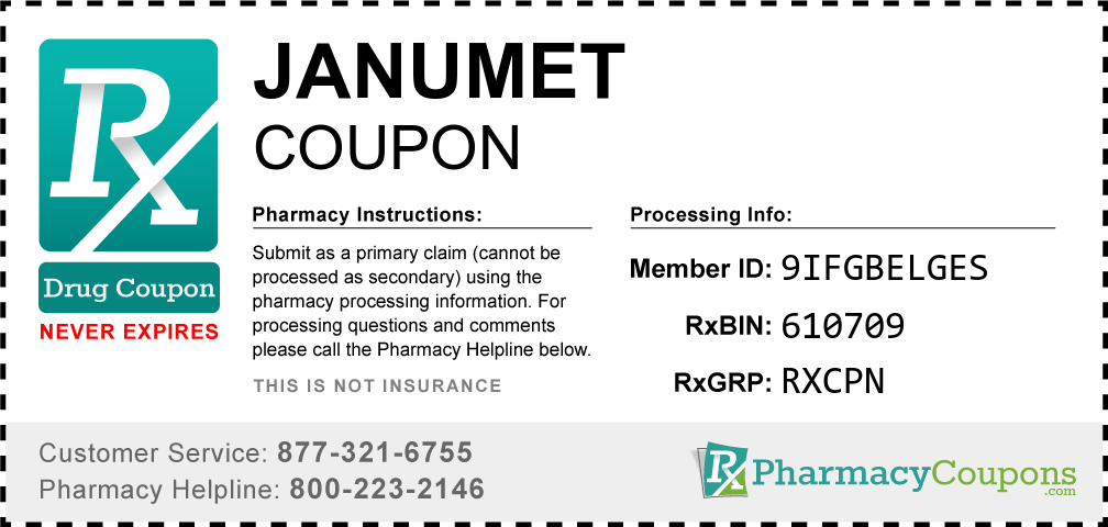 Janumet Prescription Drug Coupon with Pharmacy Savings