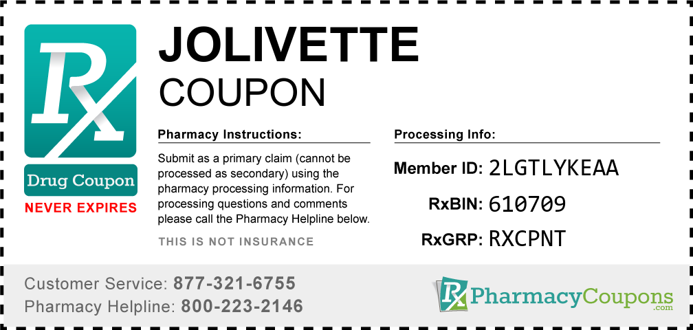 Jolivette Prescription Drug Coupon with Pharmacy Savings