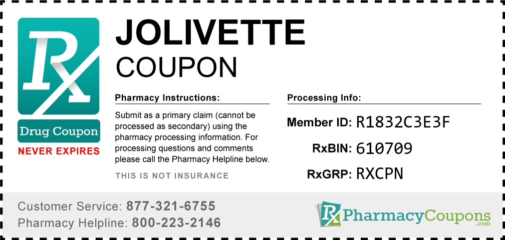 Jolivette Prescription Drug Coupon with Pharmacy Savings