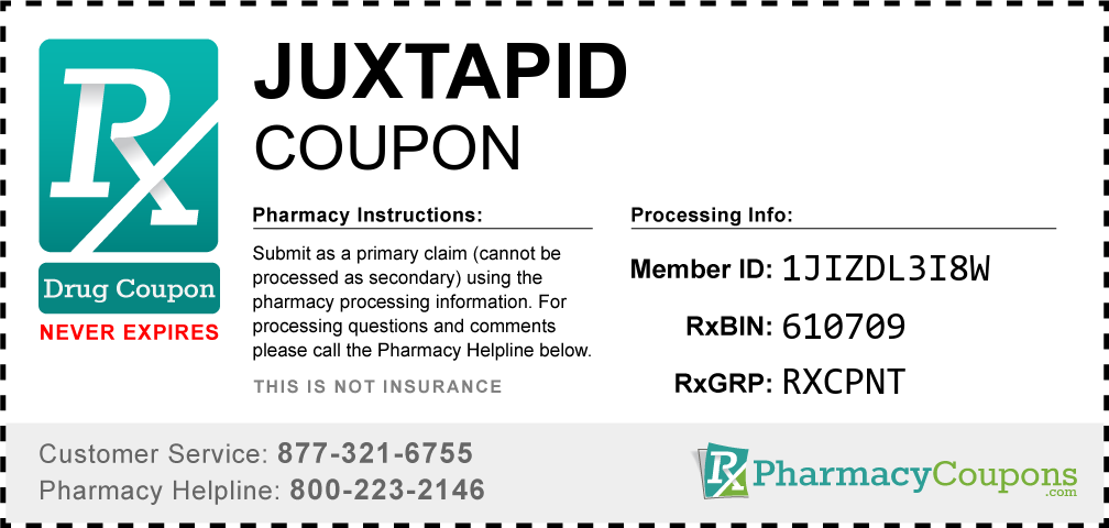 Juxtapid Prescription Drug Coupon with Pharmacy Savings