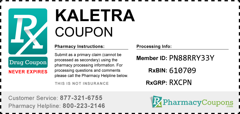 Kaletra Prescription Drug Coupon with Pharmacy Savings