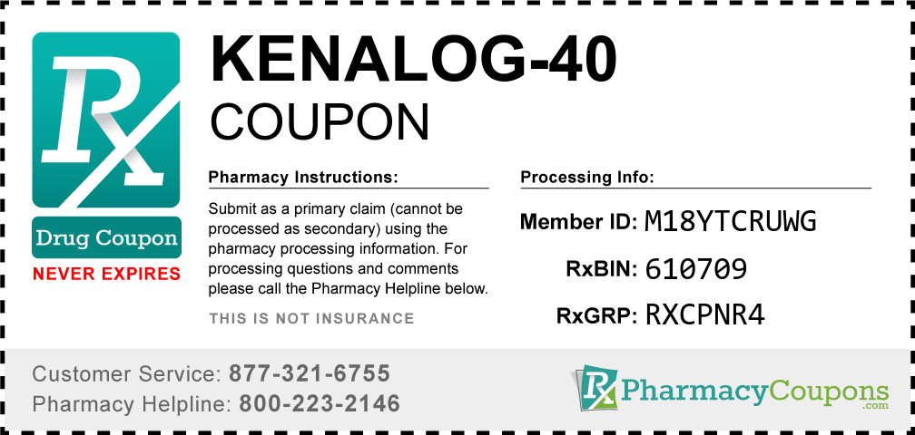 Kenalog-40 Prescription Drug Coupon with Pharmacy Savings