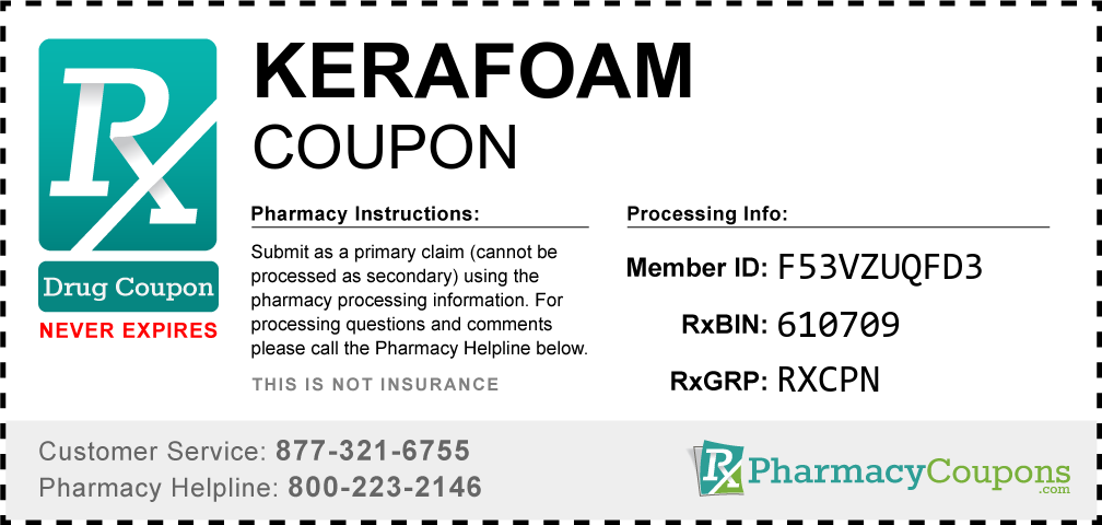 Kerafoam Prescription Drug Coupon with Pharmacy Savings