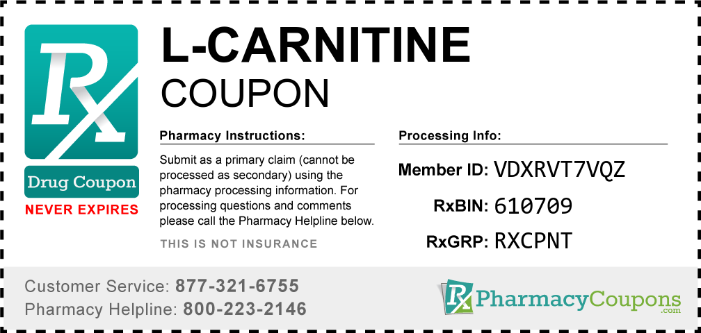 L-carnitine Prescription Drug Coupon with Pharmacy Savings