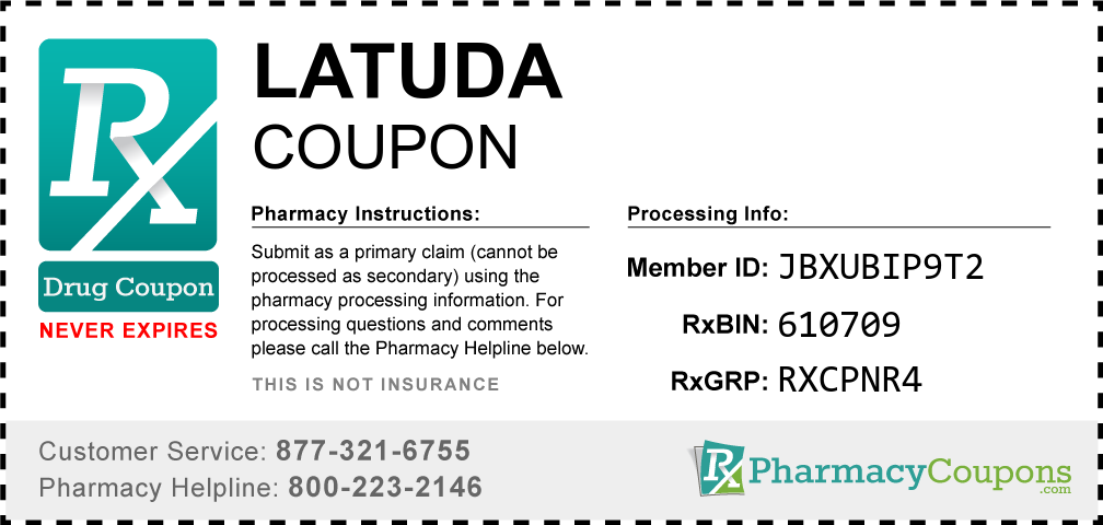 Latuda Coupon Pharmacy Discounts Up To 80