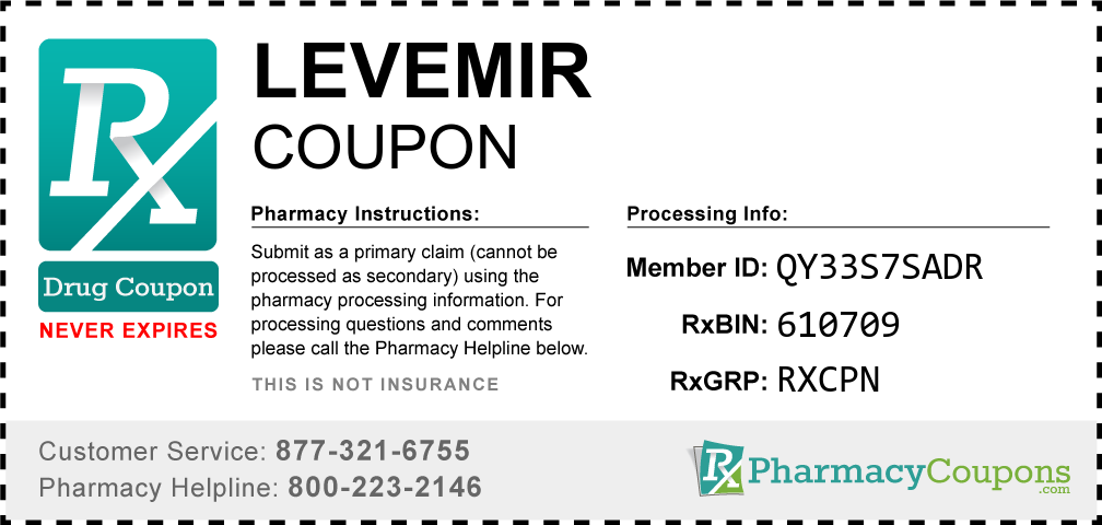 Levemir Prescription Drug Coupon with Pharmacy Savings