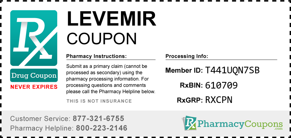 Levemir Prescription Drug Coupon with Pharmacy Savings