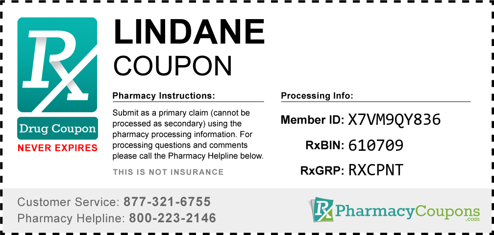Lindane Prescription Drug Coupon with Pharmacy Savings