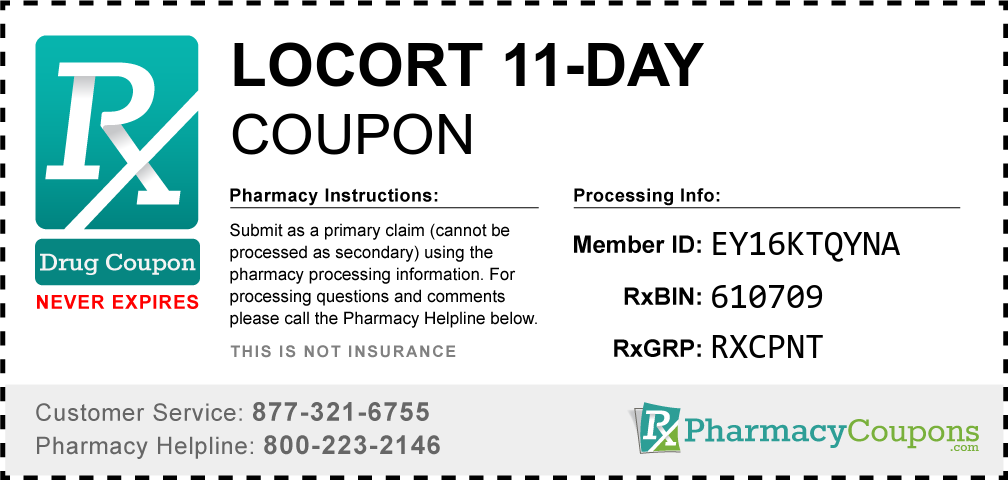 Locort 11-day Prescription Drug Coupon with Pharmacy Savings