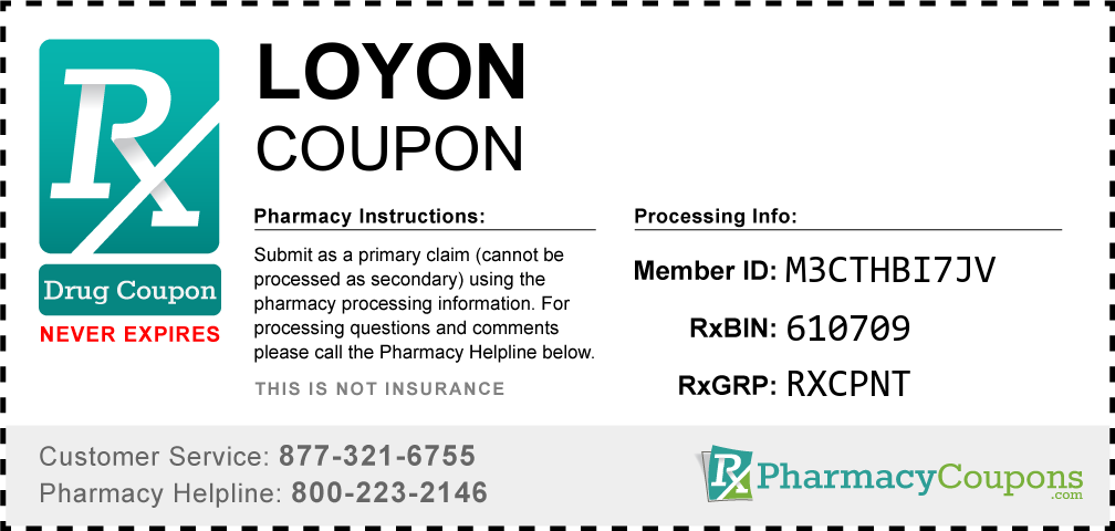 Loyon Prescription Drug Coupon with Pharmacy Savings