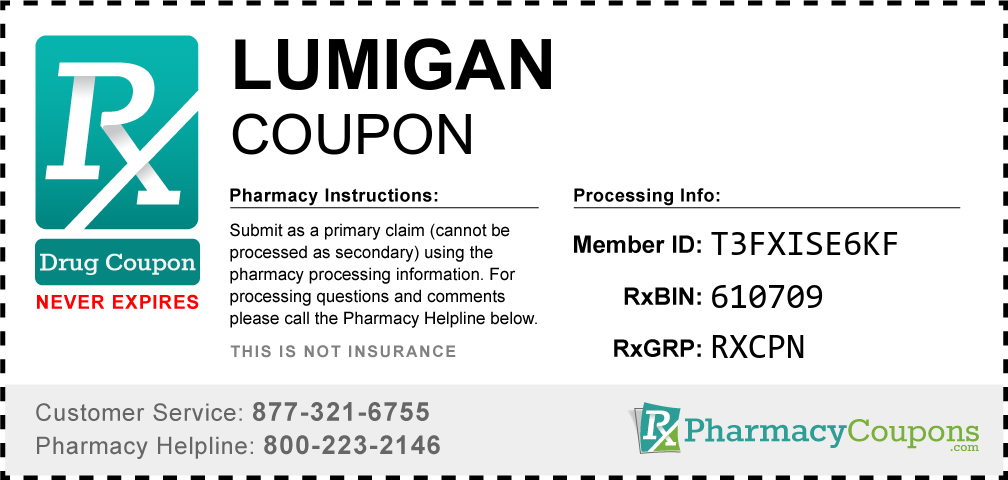 Lumigan Prescription Drug Coupon with Pharmacy Savings