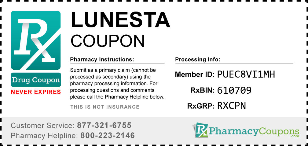 Lunesta Prescription Drug Coupon with Pharmacy Savings
