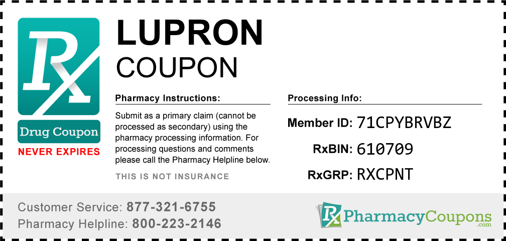 Lupron Prescription Drug Coupon with Pharmacy Savings
