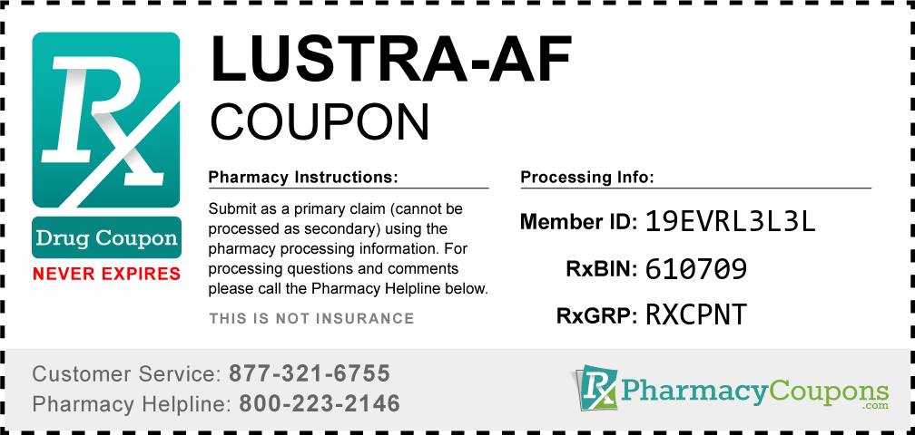 Lustra-af Prescription Drug Coupon with Pharmacy Savings