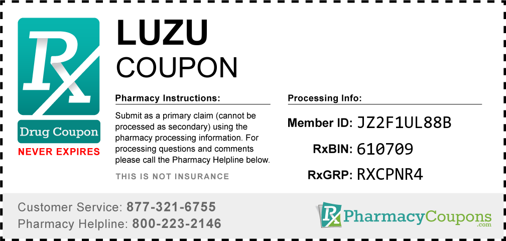Luzu Prescription Drug Coupon with Pharmacy Savings